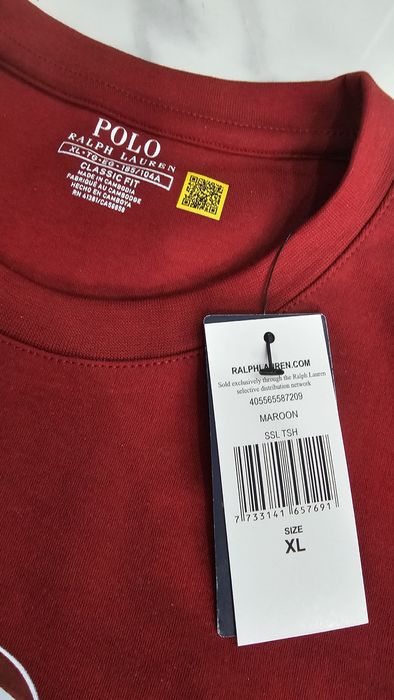 T-shirt Polo Ralph Lauren Bear -bordowy