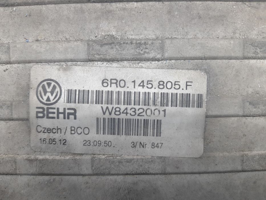 Radiador do intercooler AUDI A1 (8X1, 8XK)