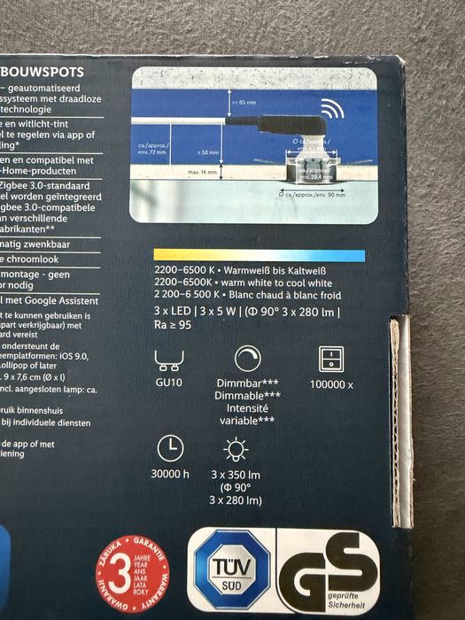 SmartHome LivarnoLux reflektorki do zabudowy smart led