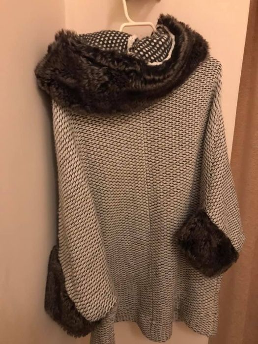 Casaco lã Oversize Zara tamanho M