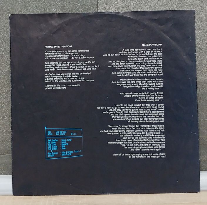 Dire Straits - Love over gold . 1982r. Ex . Płyta winylowa .
