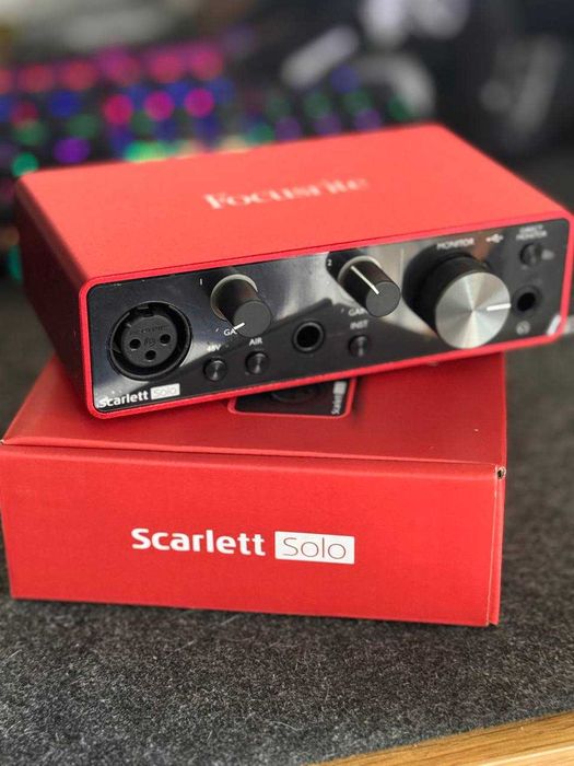focusrite scarlett solo 3rd gen - Купить студийное оборудование
