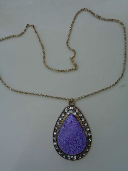 подарунк кулон люцит 7см ланцюжок 56см