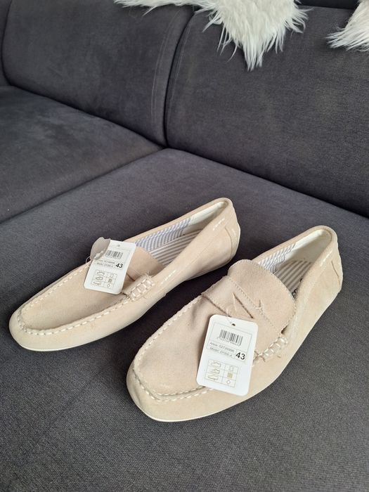 Skórzane  męskie  mokasyny w super cenie