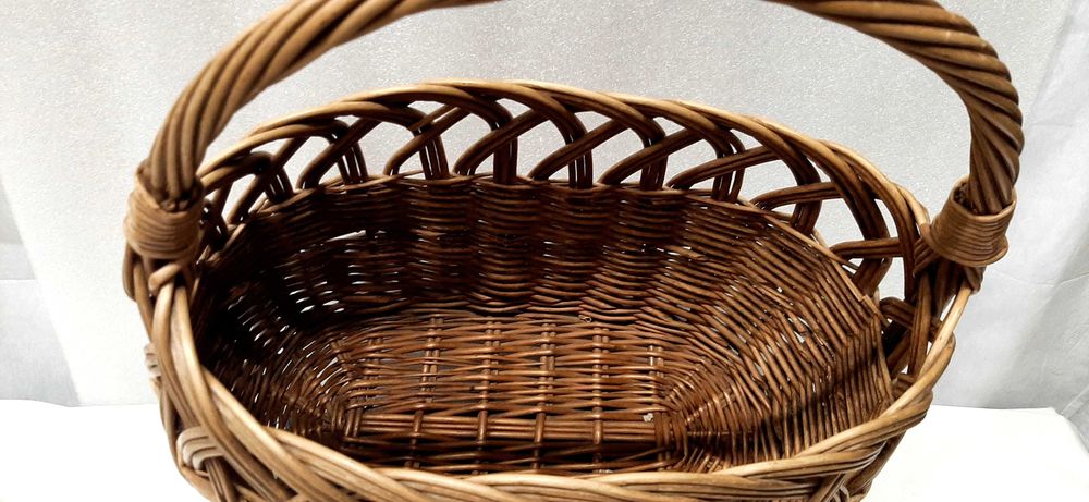 Koszyk wiklinowy prl