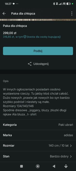 Paka dla chłopca