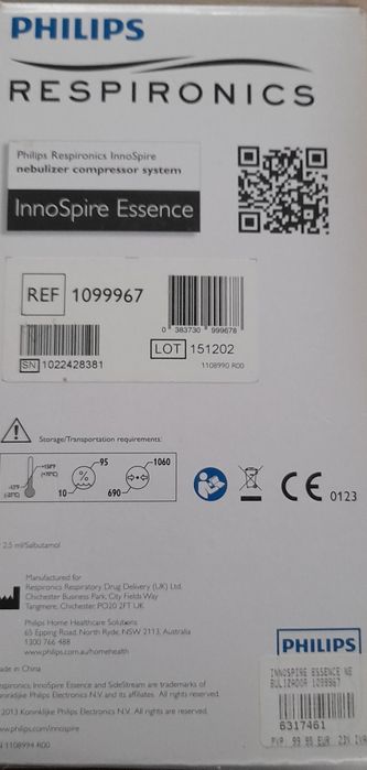 Sistema compressor de nebulização Philips
