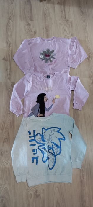 Zestaw 3 bluz dziewczęcych 140 Sonic Wish zyczenie