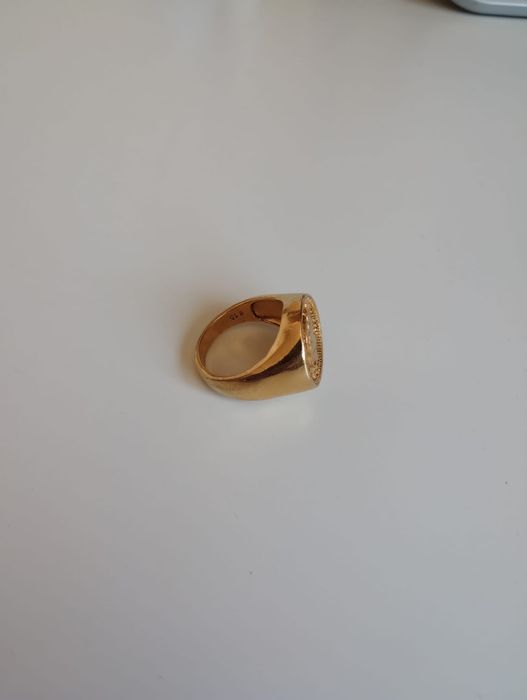 Anel libra em prata banhada a ouro