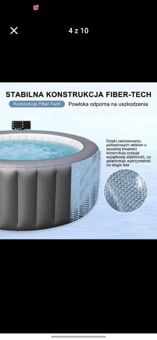 Jacuzzi V-Spa Anthracite 180cm 4-osobowe - LUKSUSOWE ogrodowe spa z hydromasażem