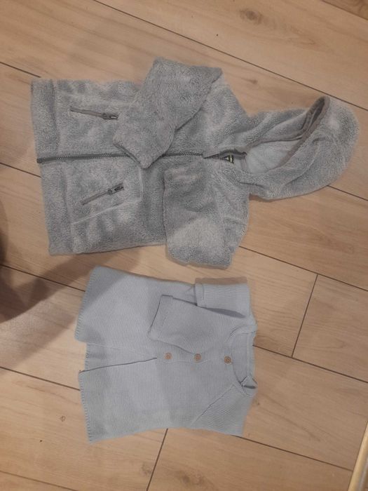 Ciepła bluza dziecięca + sweterek dla chłopca rozm. 86-92