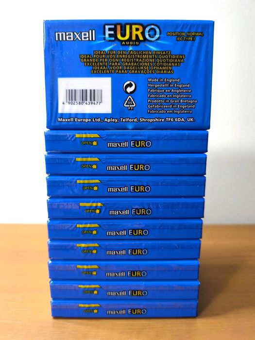 10x Cassetes Maxell Euro 60 Novas e Seladas