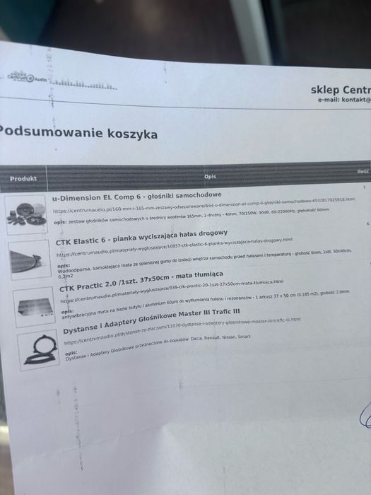 Glosniki i maty wygłuszające