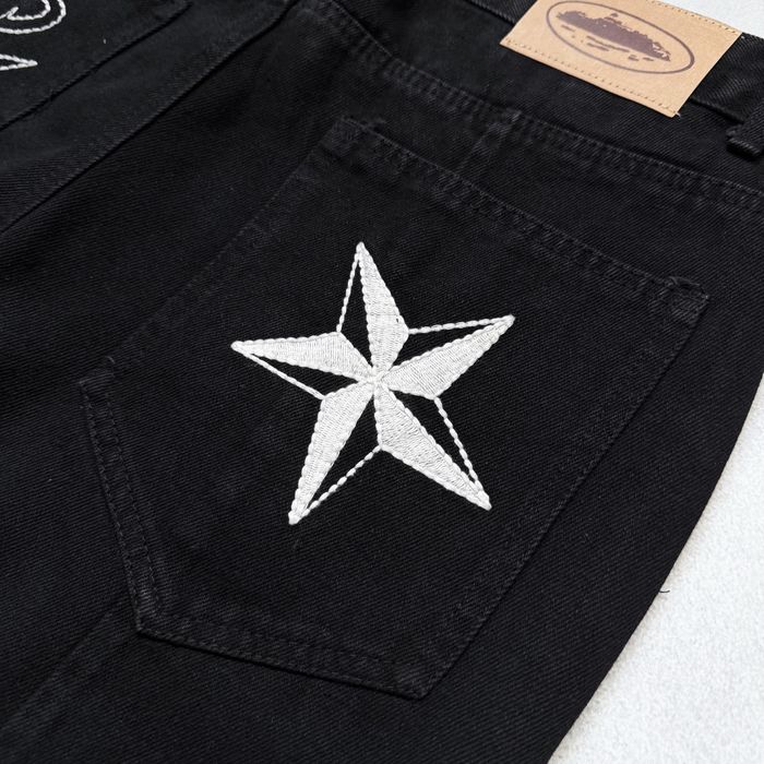 Джинси Corteiz C-Star Denim Regular fit Кортез Штани Чорні