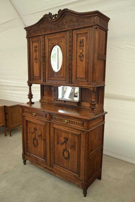 kredens dębowy secesja