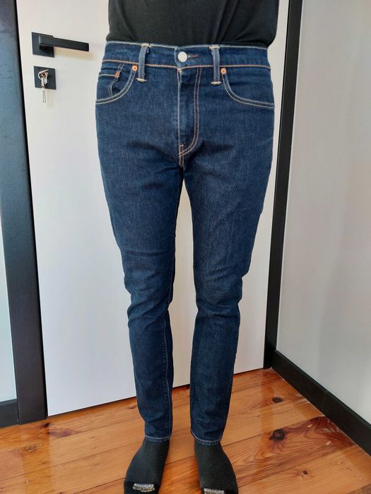 męskie granatowe jeansy Levi's 512, W31 L32, jak nowe