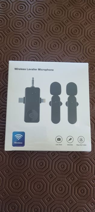 Microfone duplo sem fios... l