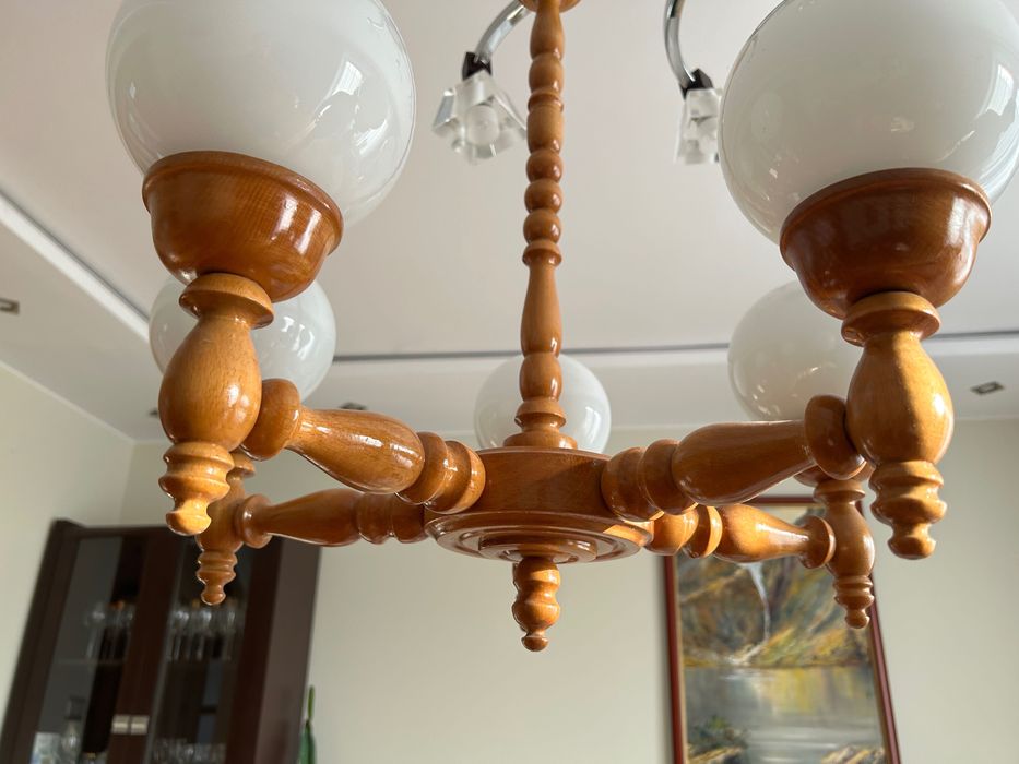 Lampa toczona w stylu vinted