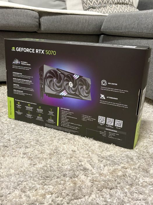 MSI GeForce RTX 5070 GAMING TRIO OC 12GB GDDR7 Reflex 2 RTX AI DLSS4