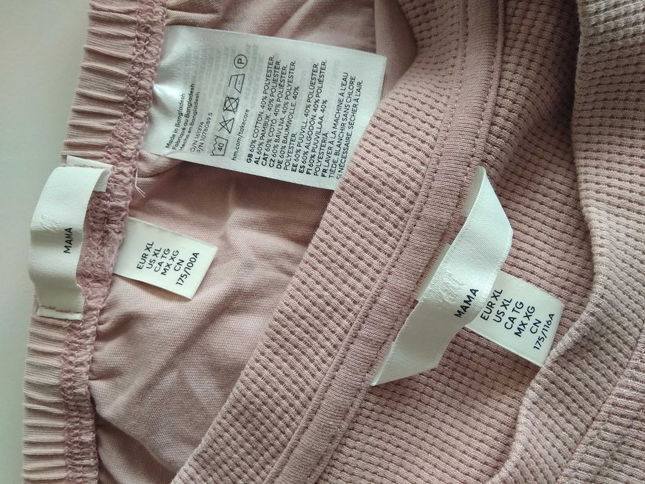 44-46р. Трикотажный пудровый костюм h&m mama для беременных