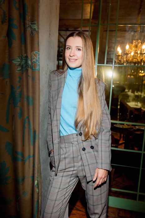 Гольф Massimo Dutti блакитний кашемір вовна водолазка