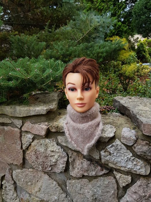 Chusta, chustka pod szyję dla dziecka, beżowa, alpaka/merynos