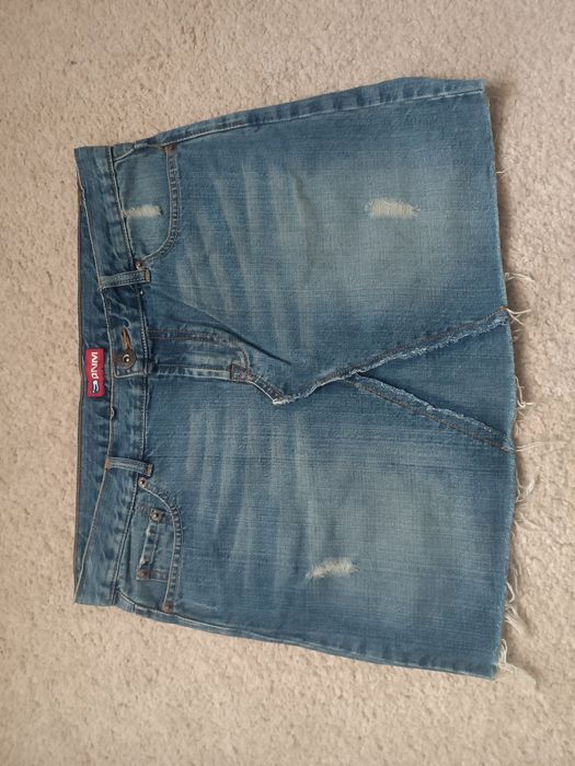 Spódnica spódniczka jeansowa denim 14 biodrówka