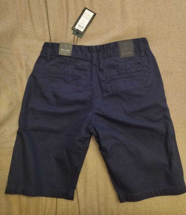 Бавовняні шорти Only & Sons, темно-сині, розмір S, нові, чоловічі