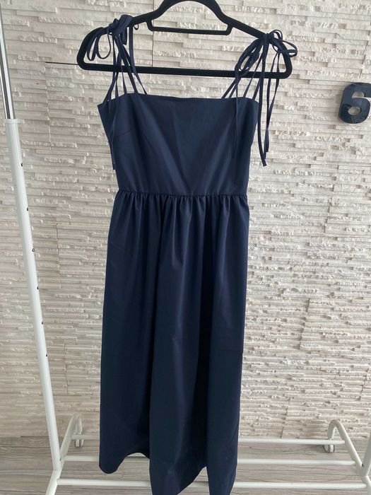 Lemonada nowa długa  sukienka z kieszeniami wiązaną granat