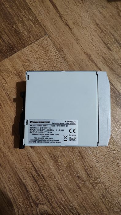 Zasilacz DC modułowy "Breve" KSR06024. 230V/24V DC 2,5A 60W.