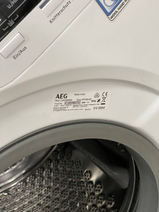 Макс.Топ Прально-сушильна машина AEG 9 Series Kombi 9/6 kg A+++ Пар