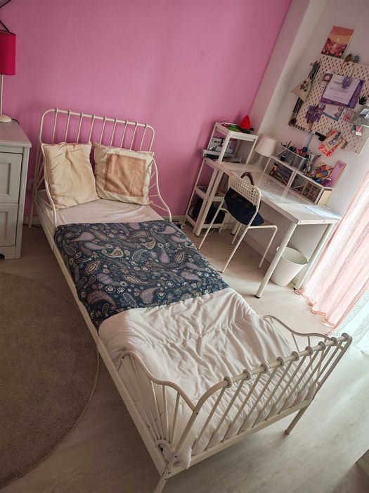 Cama extensivel IKEA MINNEN, Branca, 80x200cm