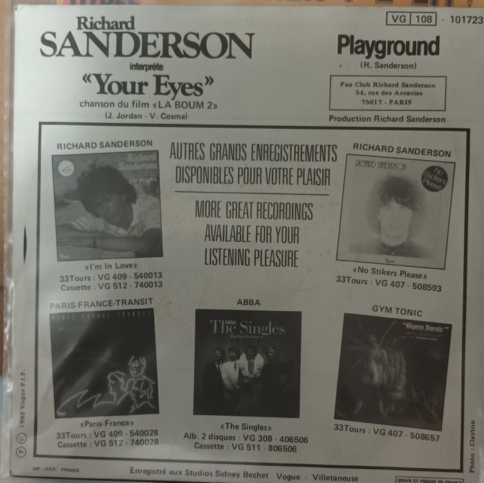 Vinil Autografado La Boom2 Richard Sanderson