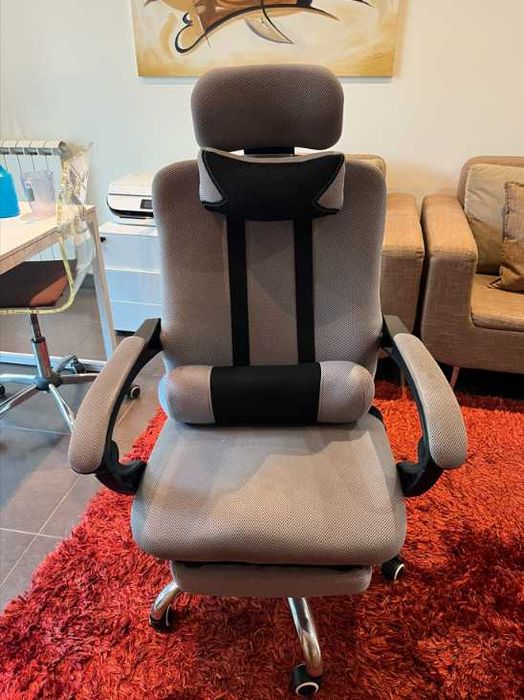 Cadeira Escritório Ergonómica Mesh c/ Apoio Pernas