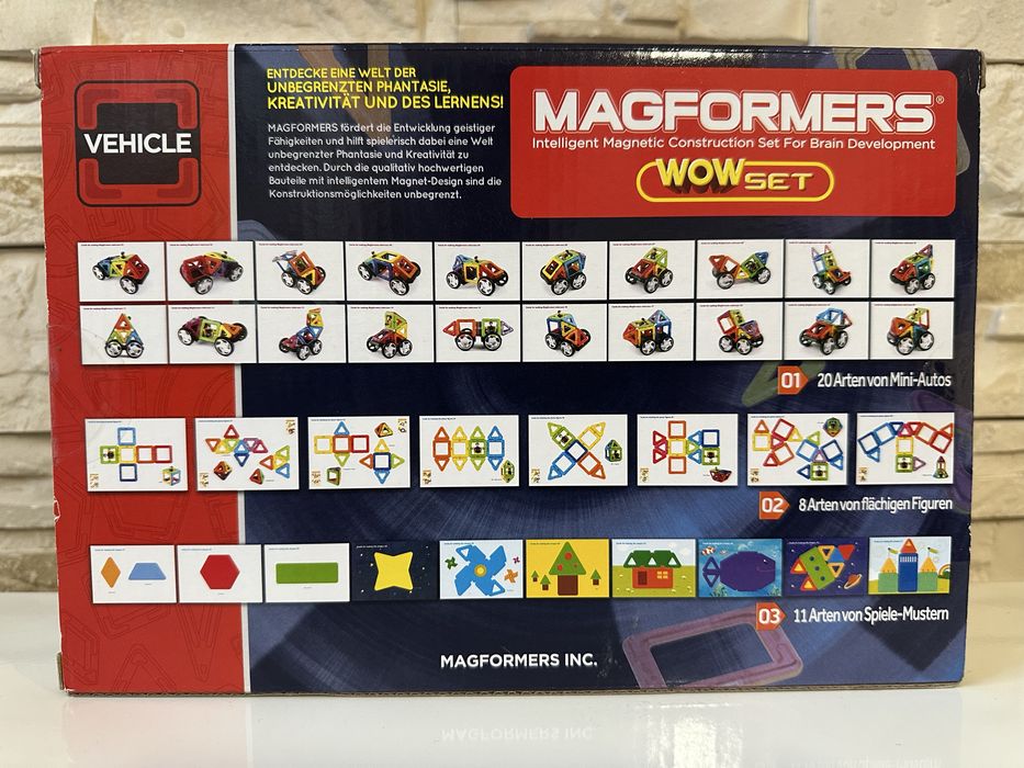 Magnetyczne klocki konstrukcyjne firmy MAGFORMERS.