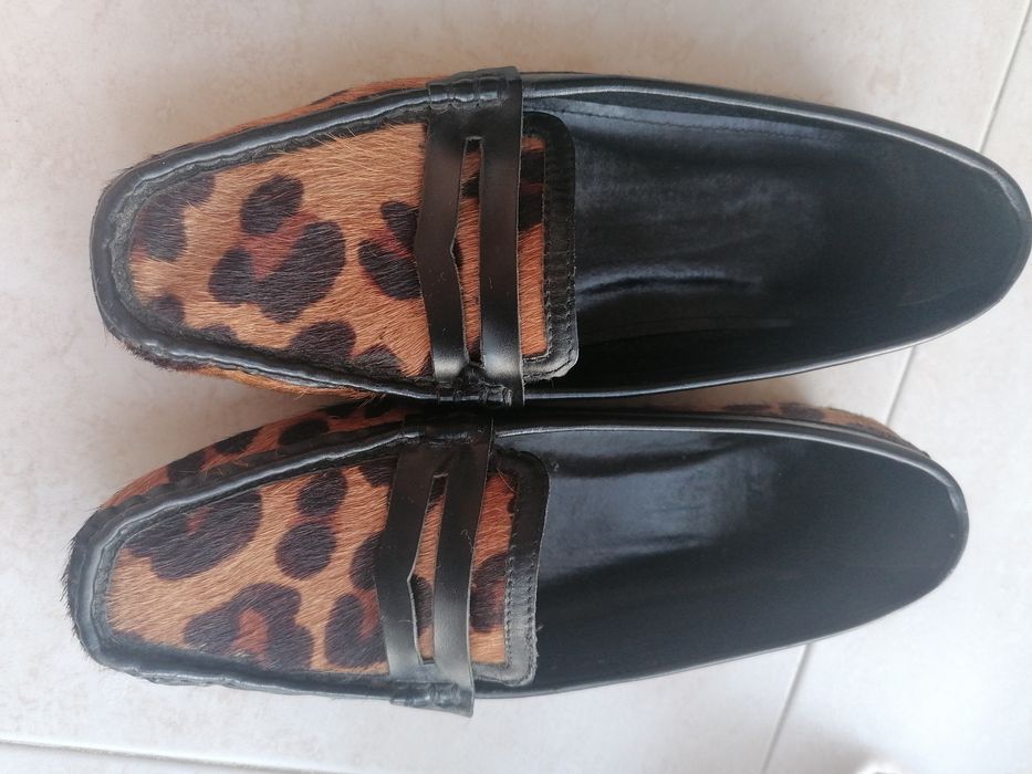 Mocassins Zara em pele