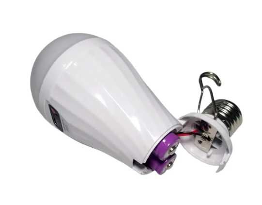 Потужна аварійна акумуляторна лампа LED 20W Лампочка з акумуляторами