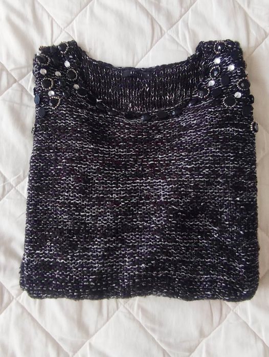 Mohito sweter z kamieniami ozdobami S 36