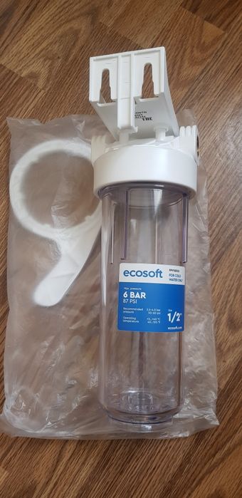 Магістральний фільтр Ecosoft standard 1/2" прозорий 6 bar