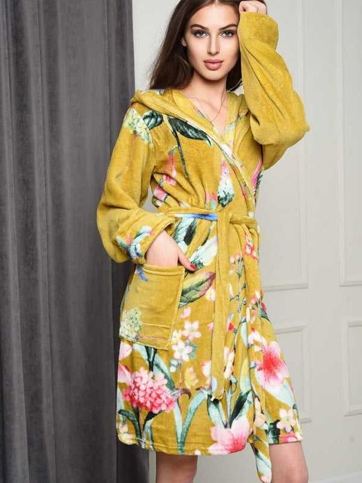 Халат жіночий махровий з поясом