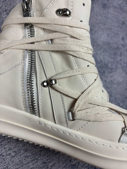 Ботинки Rick Owens Geobasket Megalace White рик овенс мегалейс