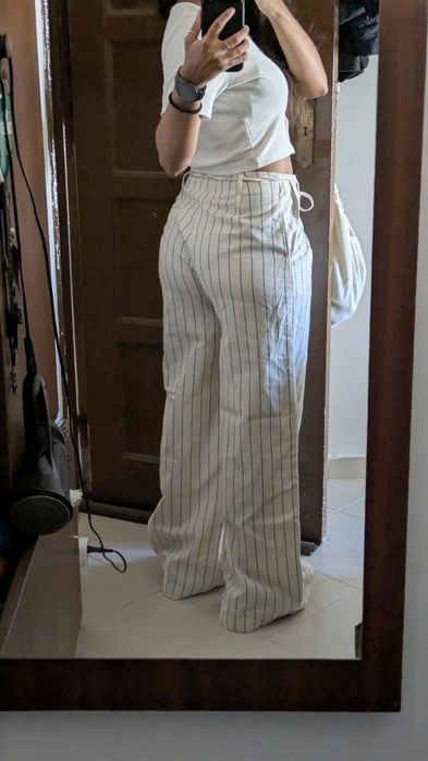 Calças de linho Bershka