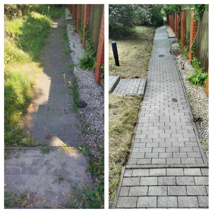 Czyszczenie kostki brukowej, elewacji, płotów, ogrodzeń, tarasów itp