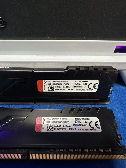 Оперативна памʼять ddr4 16gb  (Kit 2x8gb) 3200mhz HyperX Fury Black