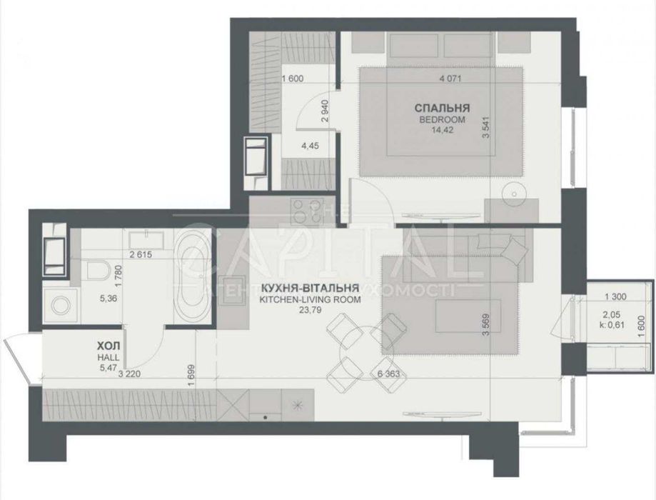 1к квартира  перша, ЖК TRIIINITY, Тютюнника, Печерськ