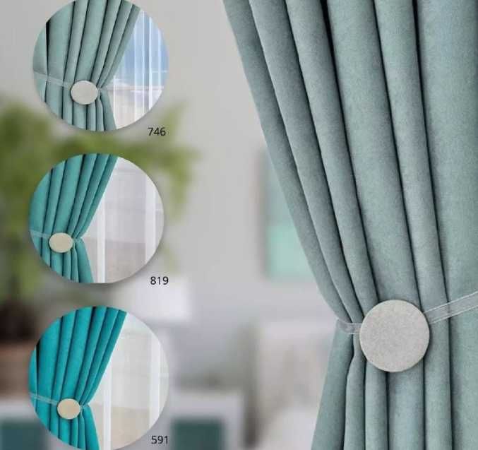 Штори оксамит, гардины бархат, тюль, велюр, мікровелюр комплект