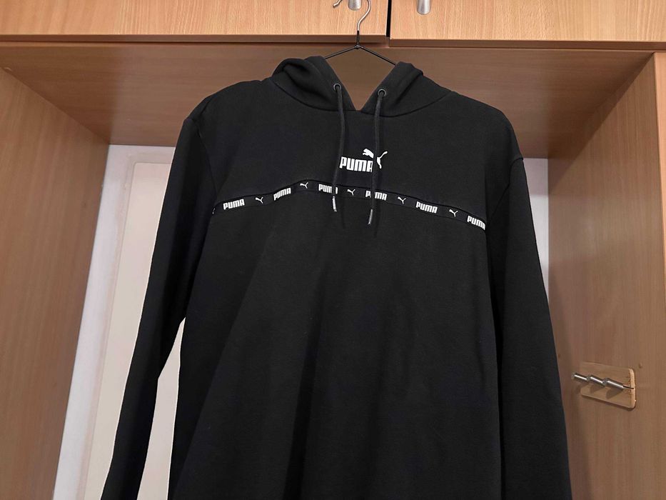 Puma Power Elongated czarny damski komplet dresowy bluza+spodnie 2023
