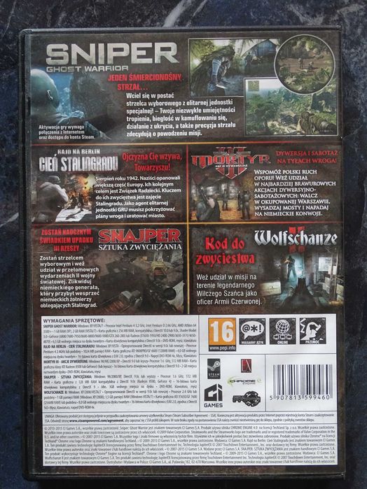 Gra PC DVD: Snajperskie gry wszechczasów.