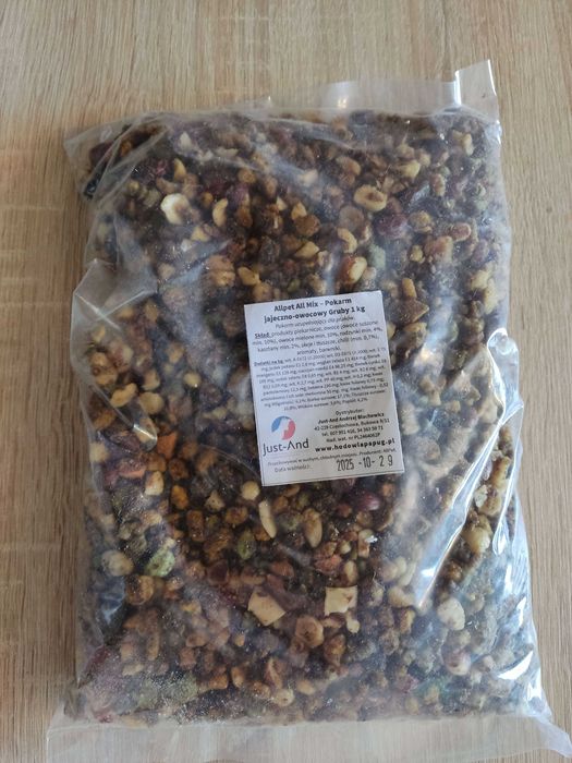 Pokarm dla papug - Allpet All Mix, jajeczno-owocowy, 1kg
