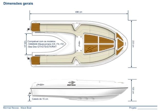 Wave Boat - Flutuante de Acopulação para Jet Ski